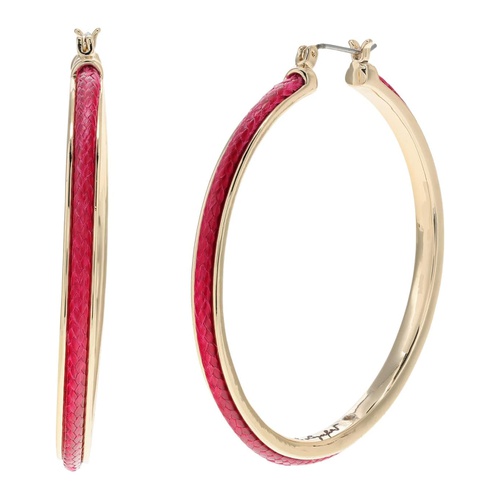  Karl Lagerfeld Paris 50 mm Cord Inlay Hoop Earrings