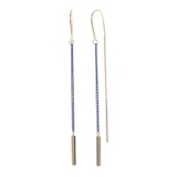 Karl Lagerfeld Paris Enamel Chain Threader Earrings