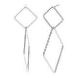 Karl Lagerfeld Paris Post Metal Diamond Drop Earrings