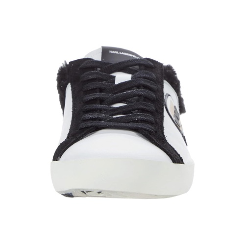  Karl Lagerfeld Paris Leather Faux Fur Lined Backless Sneaker On Banded Sole