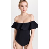 Karla Colletto Off Shoulder Flounce Swimsuit