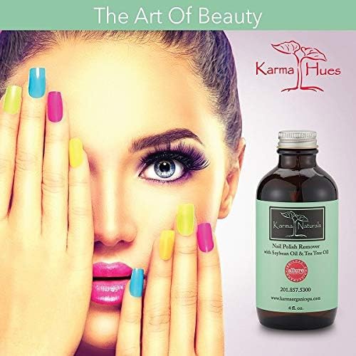  Karma Organic Nail Polish Remover-Tea Tree Oil Based Formula, moisturize and Nourish Nails