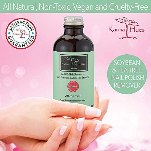  Karma Organic Nail Polish Remover-Tea Tree Oil Based Formula, moisturize and Nourish Nails