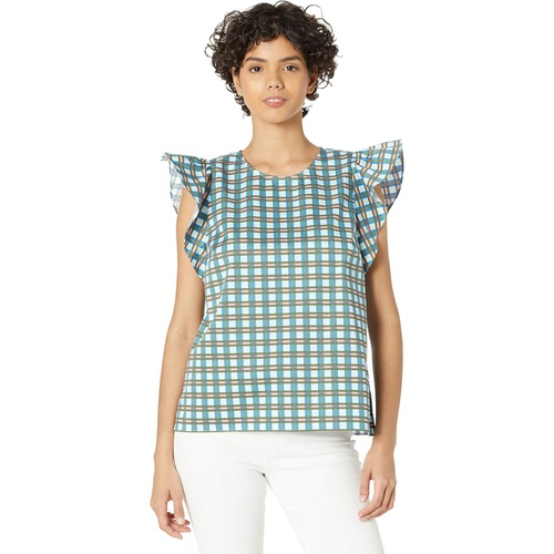 케이트스페이드 Kate Spade New York Plaid Flutter Top