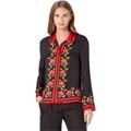 Kate Spade New York Rose Border Silk Twill Shirt