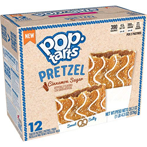  Kellogg Pop Tarts Pretzel Cinnamon Sugar (1 Box of 12 pastries)