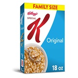 Kelloggs Special K, Breakfast Cereal, Original, Made with Folic Acid, B Vitamins, and Iron, Value Size, 18oz Box(Pack of 6)