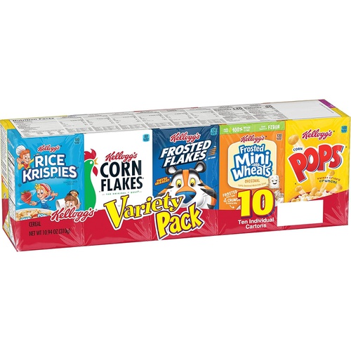  Kelloggs Corn Flakes Special K Assorted Variety Pack, 10 ct