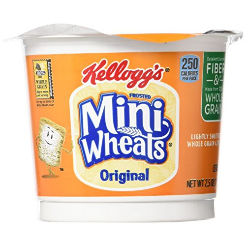  Kelloggs Breakfast Cereal, Frosted Mini Wheats, Single-Serve, 6 Cups/Box