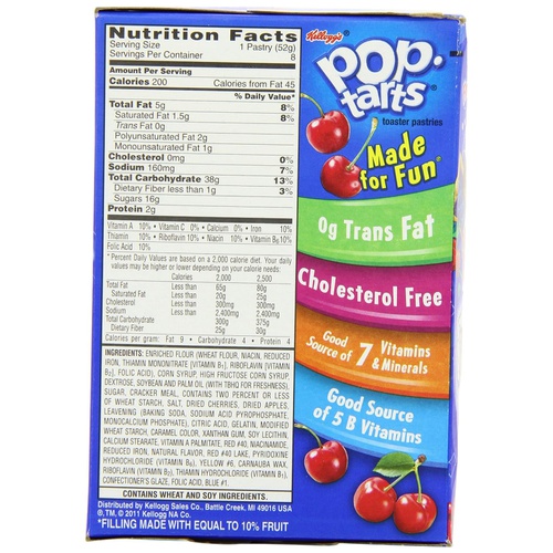  Kelloggs Frosted Cherry Pop Tarts 416 g (Pack of 2)