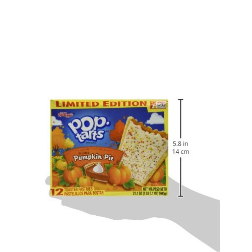  Kelloggs Frosted Pumpkin Pie Pop Tarts Limited Edition - 3 Pack (36 Pastries)