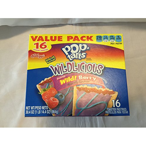  Kelloggs Pop-Tarts Wildlicious Frosted Wild! Berry, 16 ct, 30.4 oz