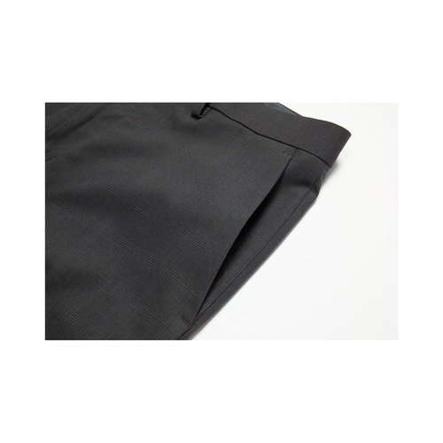  Kenneth Cole Reaction Stretch Tonal Plaid Slim Fit Flat Front Flex Waistband Dress Pants