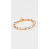 Kenneth Jay Lane Gold Toggle Bracelet with Round Crystals