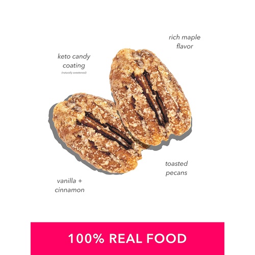  Keto Farms, Maple Candied Pecans, Keto Candy Snacks (1g Net Carb) 1 Ounce, 6 Count | Keto Friendly Desserts - Real Food Ingredients, Satisfies Candy Cravings, Perfect Portion Contr