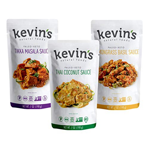  Kevins Natural Foods Thai Coconut Sauce - Keto and Paleo Simmer Sauce - Stir-Fry Sauce, Gluten Free, No Preservatives, Non-GMO - 3 Pack (Thai Coconut)