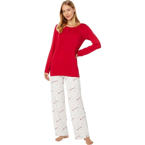  Kickee Pants Long Sleeve Loosey Goosey Tee & Pants PJ Set