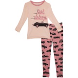 Kickee Pants Kids Long Sleeve Graphic Pajama Set (Toddleru002FLittle Kidsu002FBig Kids)