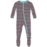 Kickee Pants Kids Print Footie with Zipper (Infant)