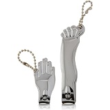 Kikkerland Hand and Foot Nail Clippers Set, Silver