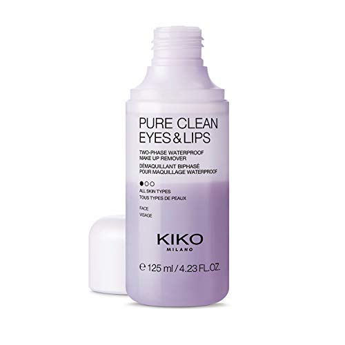  KIKO MILANO - Pure Clean Eyes & Lips Two-phase Makeup Remover for Eyes and Lips. 125 ml / 4.22 Ozl | Waterproof Makeup Remover Ideal 4 All Skin Types | Lip and Eye Makeup Remover |