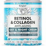 Kinpur Premium Anti-Aging Face Moisturizer for Women - Pure Retinol Cream with Firming and Anti-Wrinkle Effect that Really Works - Effective Face Care for Women, 3.4 oz