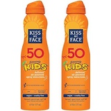 Kiss My Face Kids Defense Continuous Spray Sunscreen Spf 50 Sunblock, 6 Ounce, 2 Count