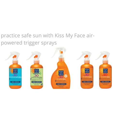  Kiss My Face Sun Spray Sunscreen Lotion SPF 30 Sunblock, 14 oz