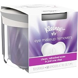 Kleenex Moist Eye Makeup Remover, Refillable Dispenser & Removers, 60 Count