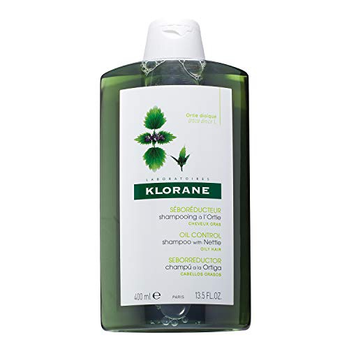  Klorane Shampoo with Nettle for Oily Hair and Scalp, Regulates Oil Production, Paraben, Silicone, SLS Free