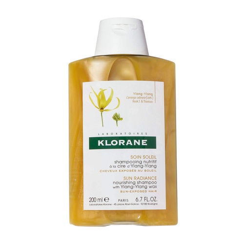  Klorane Nourishing Shampoo with Ylang-Ylang Wax, Sun Exposure and UV Protection, Removes Salt, Sand, Chlorine, Sunscreen Build-up