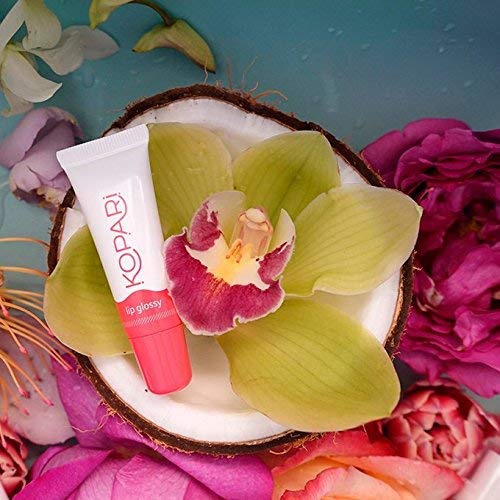  Kopari Coconut Lip Glossy Birthday Suit - Hydrating and Moisturizing Coconut Oil, Vitamin E and Shea Butter Lip Gloss With 100% Organic Coconut Oil, Non GMO, Vegan Sulfate Free