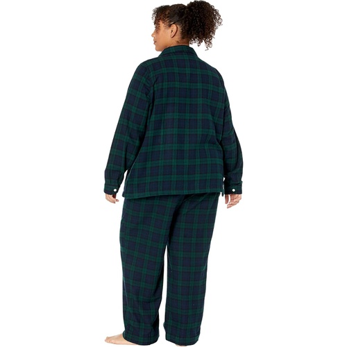  L.L.Bean Plus Size Scotch Plaid Flannel Pajamas Plaid