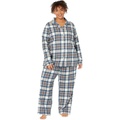 L.L.Bean Plus Size Scotch Plaid Flannel Pajamas Plaid