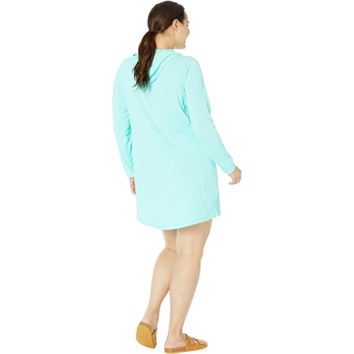  L.L.Bean Plus Size Sand Beach Cover-Up Hooded Tunic
