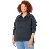 L.L.Bean Plus Size FlexForward Quilted 1u002F2 Zip Pullover