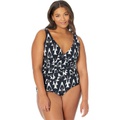 L.L.Bean Slimming Swimwear Tanksuit Print