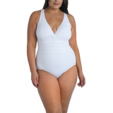 La Blanca Island Goddess One-Piece Swimsuit_WHITE