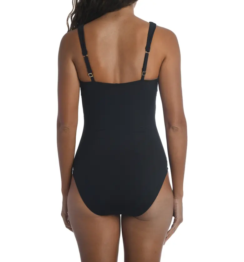  La Blanca Ruffle Underwire One-Piece Swimsuit_BLACK
