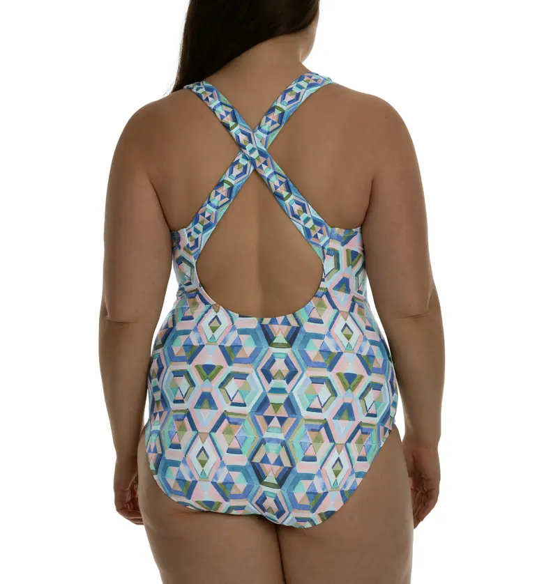  La Blanca Riviera Cross Back One-Piece Swimsuit_MULTI