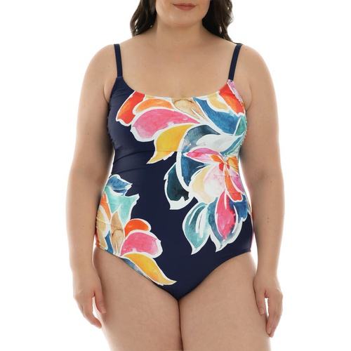  La Blanca Petals Mio One-Piece Swimsuit_INDIGO