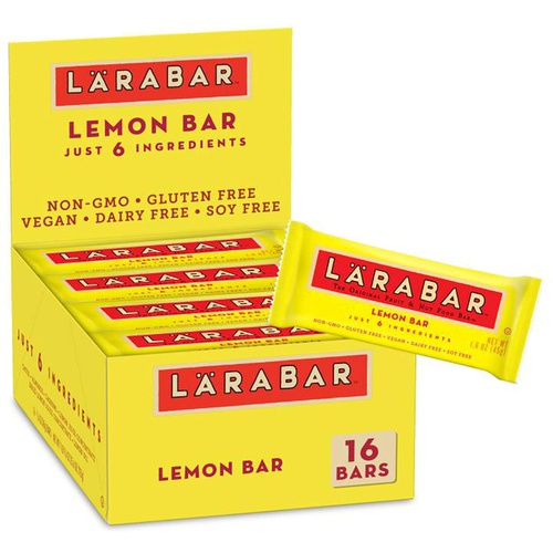  LAERABAR Larabar Fruit and Nut Bar, Lemon, Gluten Free, Vegan, 1.6 oz Bars 16 ct