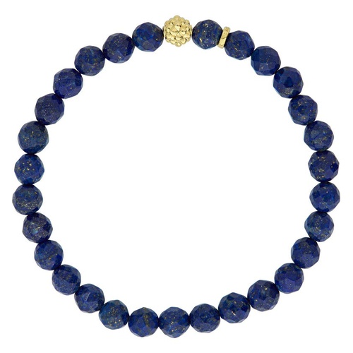  LAGOS Caviar Icon Stretch Bead Bracelet_SILVER/ LAPIS