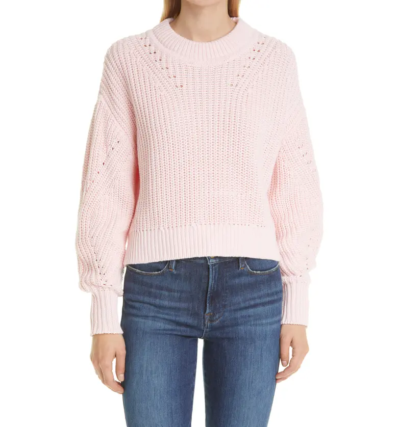 La Ligne Normandy Cotton Sweater_PALE PINK