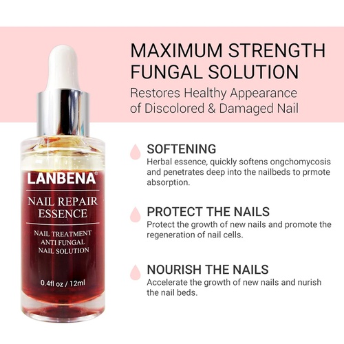  LANBENA Nail Repair Essence, Nails Repair Essence Nail Repair for Damaged Nails Protect Nail from Damage Fingernail and Toenail Repair for Curing Nail from Infection Discolored & D