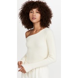LAPOINTE One Shoulder Long Sleeve Top