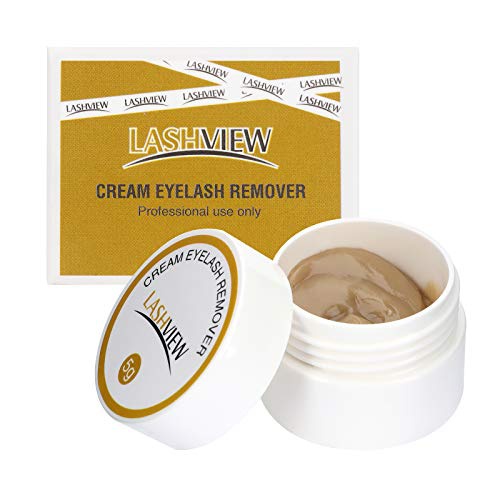  LASHVIEW Eyelash Extension Remover Cream,Powerful Removal, Lash Extension Remover Cream Low Irritation Cream for Sensitive Skin,5g