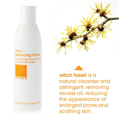  LATHER Citrus Balancing Toner 6 oz  herbal facial toner to keep normal to oily skin in balance