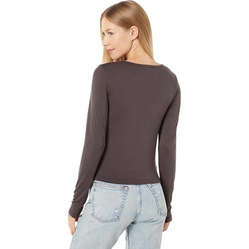  LAmade Lani Micromodal & Spandex Long Sleeve Crop Tee