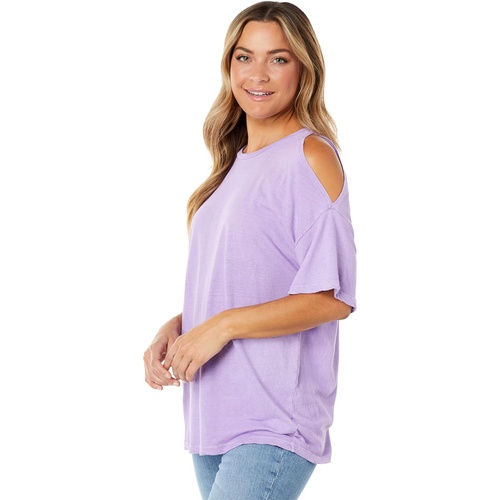  LAmade Split Shoulder Tee in Cotton Linen Jersey